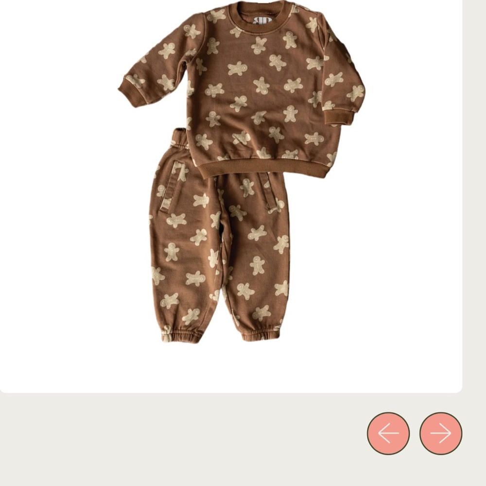 Brixton phoenix gingerbread terry two piece set jogger sweatshirt